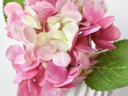 10  Faux Dark Pink Hydrangea Stem For Sale