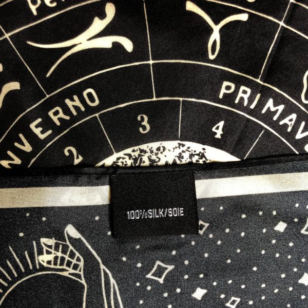 100% Silk Scarf Signs of the Zodiac Astrology Bandana Online now