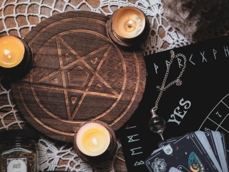 Wooden Pentacle Altar Board Fashion