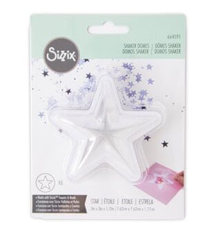 Sizzix Shaker Domes Star 3 Inch (6pcs) (664595) - 6 per pack Online