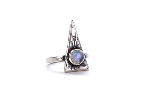 Basic Triangle Ring with Stone Discount