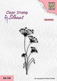 Nellies clear stamp - Flowers 19 SIL106 Fashion