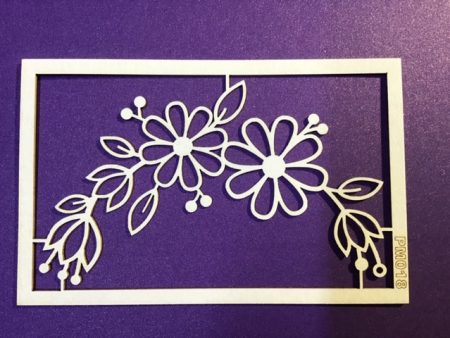 The Purple Magnolia chipboard PM018 Floral crescent For Cheap