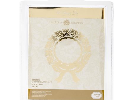 Anna Griffin hot foil plate - Christmas wreath on Sale