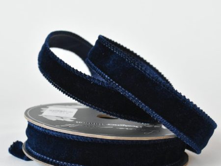 1  Navy Velvet Ribbon Hot on Sale