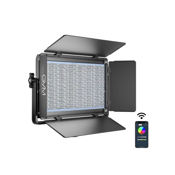 GVM-1300D 65W Powerful Bi-color and RGB Video Panel Light Supply