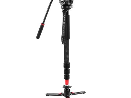 GVM  G175 Alluminum Alloy 5-Section Monopod with Video Fluid Head For Discount