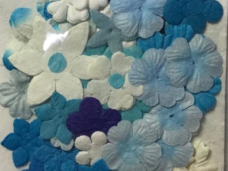 Craft Embellishment - mixed blue daisy small Online Hot Sale