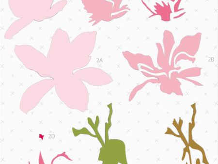 Studio Light layered flower stencil - Magnolia Cheap