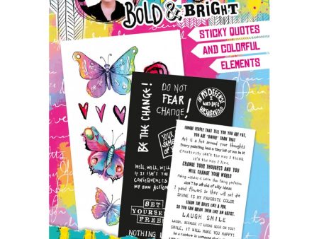 Art By Marlene sticker pad sticky quotes and elements bright & bold Hot on Sale