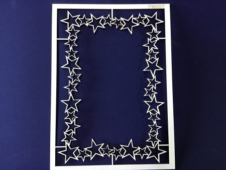 The Purple Magnolia chipboard PM007 Stars frame For Sale