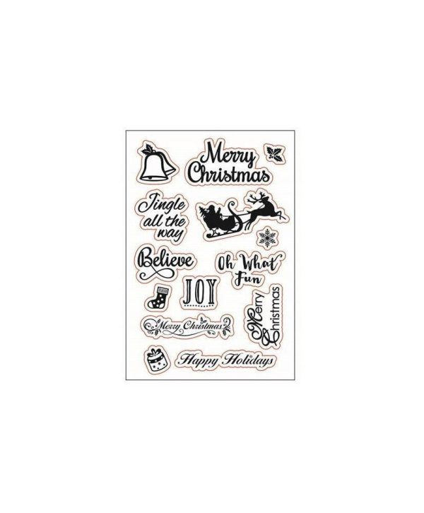 Kcraft Christmas sentiments stamp For Discount