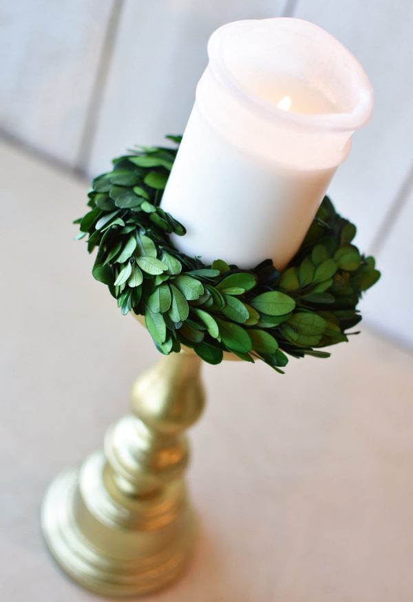 Boxwood Candle Ring Mini Wreath Online Hot Sale