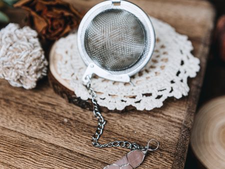 Crystal Tea Ball Strainer - Rose Quartz For Discount