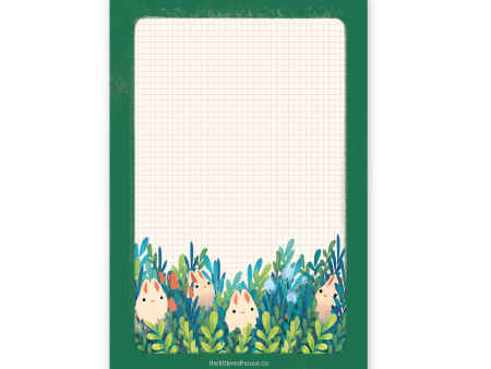 Grid Spring Bunnies Notepad Hot on Sale