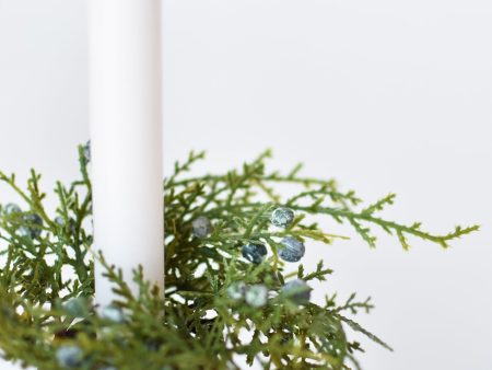 Faux Juniper Candle Ring Online now