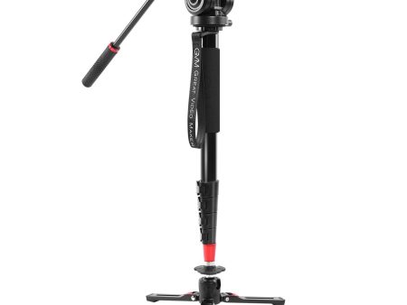 GVM G169 Carbon Fiber 4-Section Monopod with Video Fluid Head Cheap