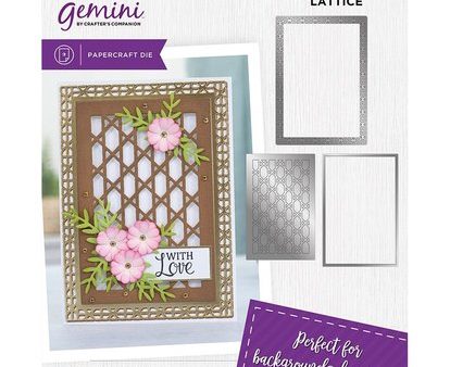 Gemini Deep Border Garden Lattice Create-a-Card Dies (GEM-MD-CAD-GALA) Hot on Sale