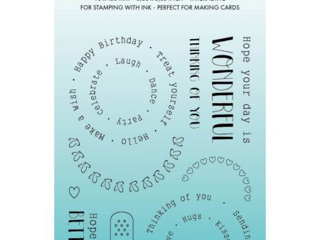 Copy of Studio Light  sentiment stamp set - rotation wheel essentials Online now