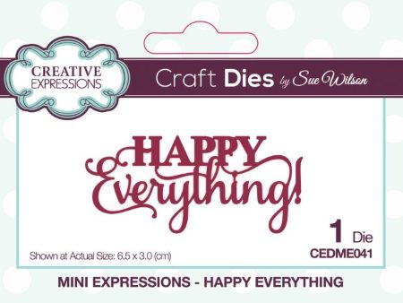 Creative Expressions mini expressions die Happy everything CEDME041 For Sale