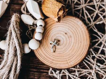 Mixed Metal + Stone Cross Necklace For Cheap