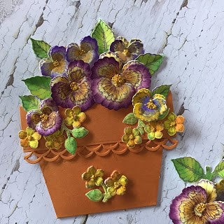 Tutorial - Pot full of pansies Discount