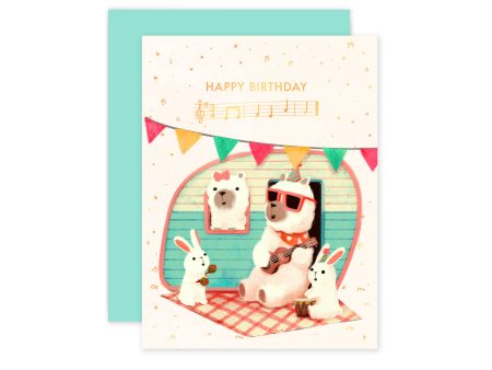 Birthday Alpaca Rose Gold Foil Card Online