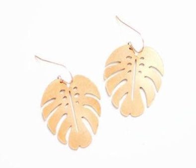 Monstera Leaf Earrings Discount