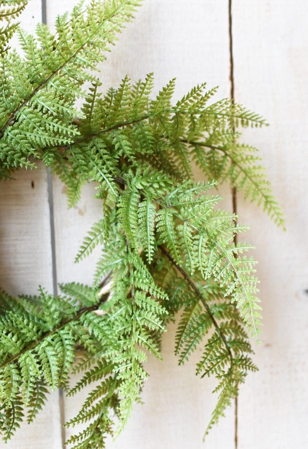 11  Faux Leather Fern Wreath Online Sale