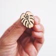 Monstera Leaf Enamel Pin Cheap