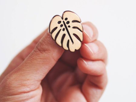 Monstera Leaf Enamel Pin Cheap