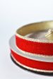 1  x 10yd Red Velvet Ribbon with Gold Lame Backing Online Hot Sale