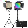 GVM 50SM 50w Bi-color & RGB Double-sided Light Soft Panel LED Video Light 2-light-kit For Sale