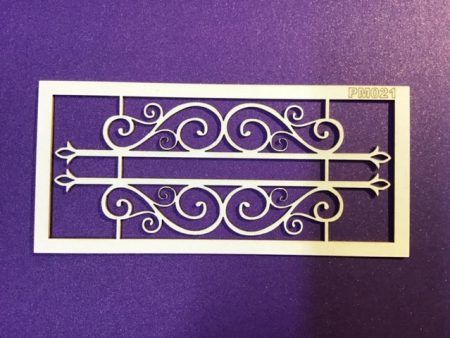 The Purple Magnolia chipboard PM021 Swirly banner For Cheap