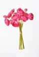 10.5  Faux Dark Pink Ranunculus Stem Bundle Online Sale