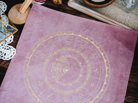 Zodiac Altar Cloth (Dusty Rose) For Discount