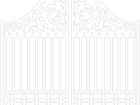 The Purple Magnolia chipboard PM029 Double gate on Sale