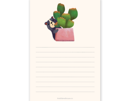 Bear Plant Lined Notepad Online now