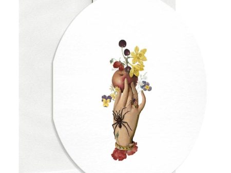 Apple Oval Greeting Card Fashion