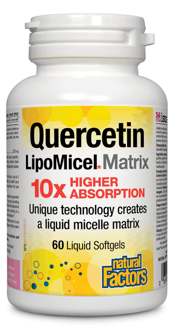 Natural Factors Quercetin LipoMicel Matrix (60 Softgels) Discount