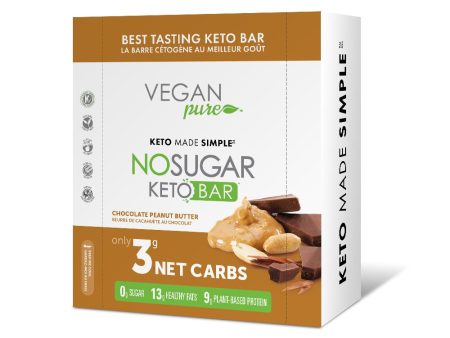 Vegan Pure No Sugar Keto Bar - 12 Bars Box Hot on Sale