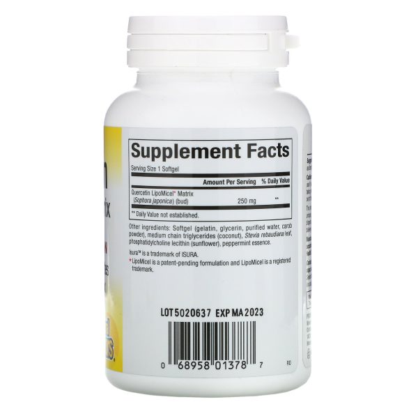 Natural Factors Quercetin LipoMicel Matrix (60 Softgels) Discount