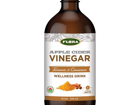 Flora Apple Cider Vinegar – Turmeric + Cinnamon | Vinaigre de cidre de pomme – Curcuma et cannelle (500ml) Online