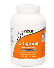 NOW Foods L-Lysine Pure Powder 454g Sale